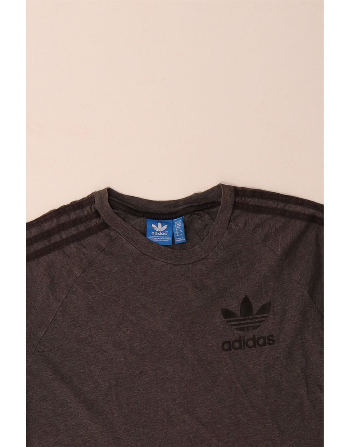 Camiseta masculina ADIDAS Top cinza médio algodão