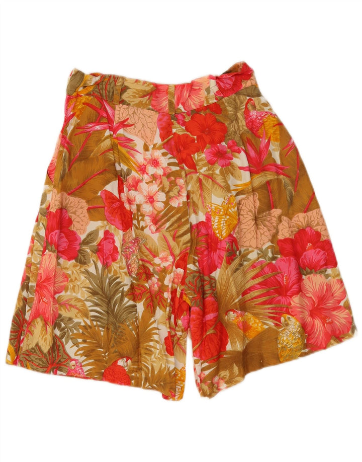 Shorts feminino casual cintura alta Express médio W26 floral multicolorido