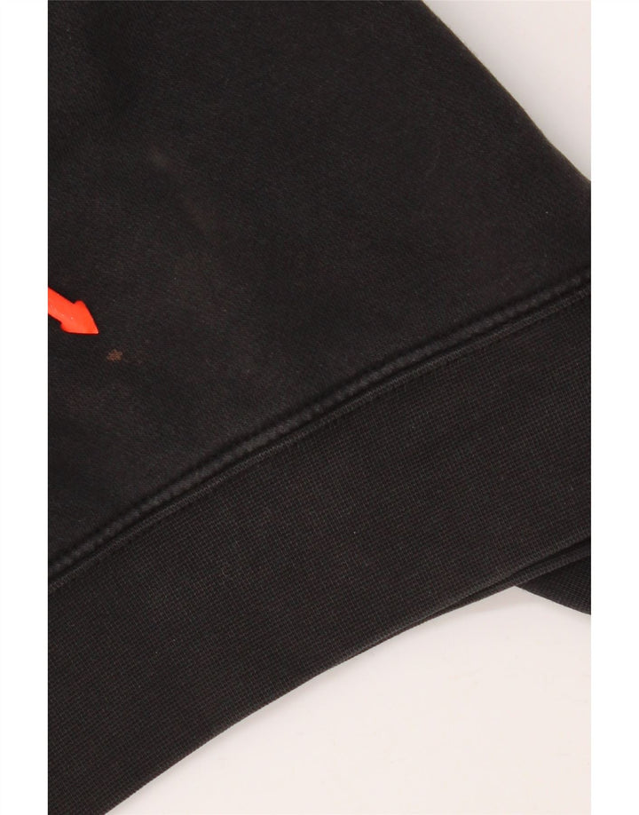 Nike masculino gráfico moletom com capuz médio algodão preto