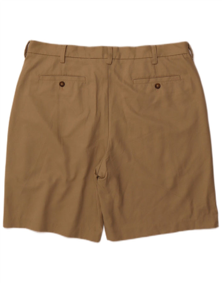 Izod Mens Chino Shorts W38 XL Poliéster Bege