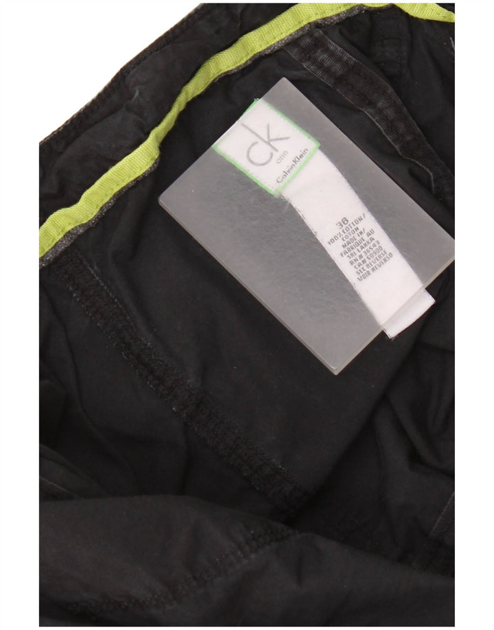 Shorts cargo masculino Calvin Klein W36 grande algodão preto