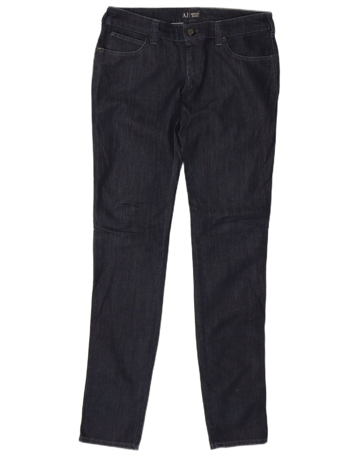 Armani Womens Slim Jeans W30 L33 Azul Marinho Algodão