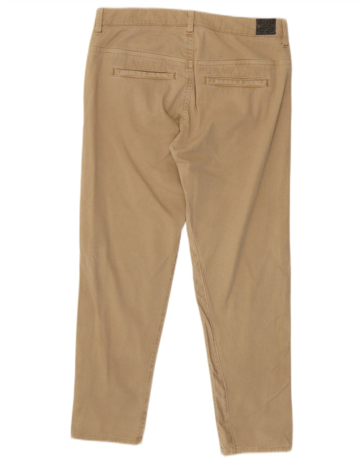 Calça Chino Feminina Slim GUESS W28 L26 Algodão Bege