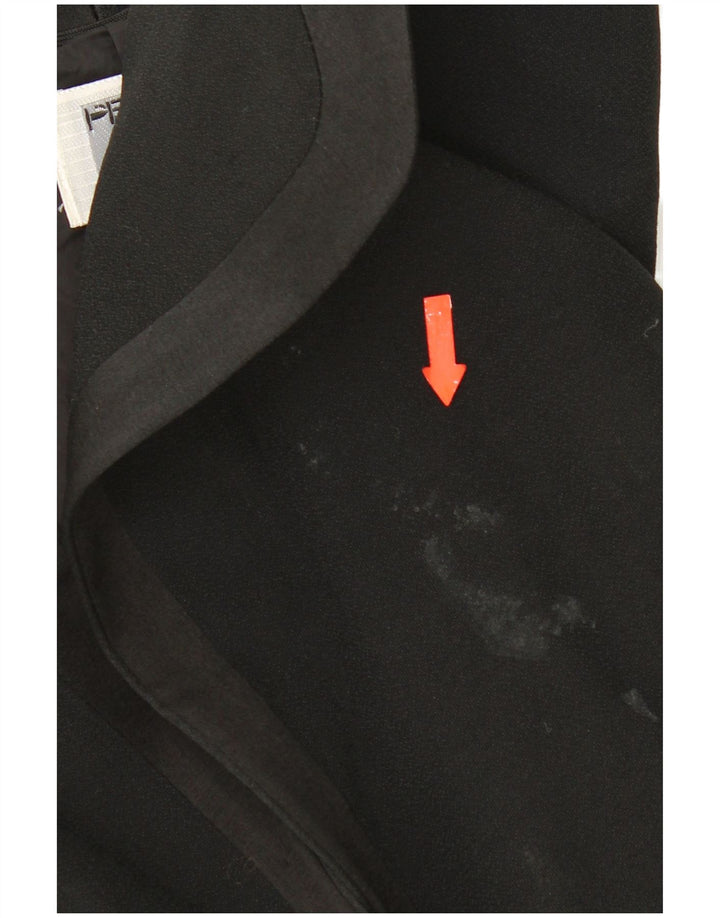 Jaqueta blazer feminina Perte by Krizia com 1 botão UK 16 grande acetato preto