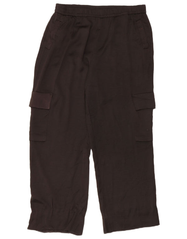 Zara Calça Cargo Feminina UK 18 XL Preta