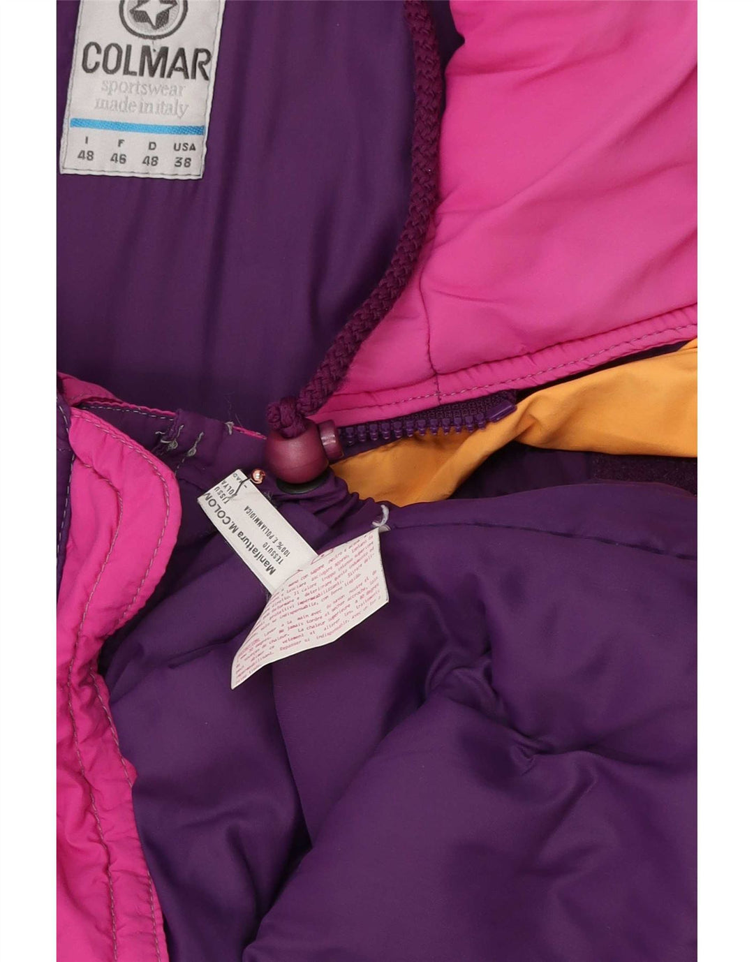 Jaqueta de esqui masculina Colmar IT 48 poliamida colorblock rosa médio