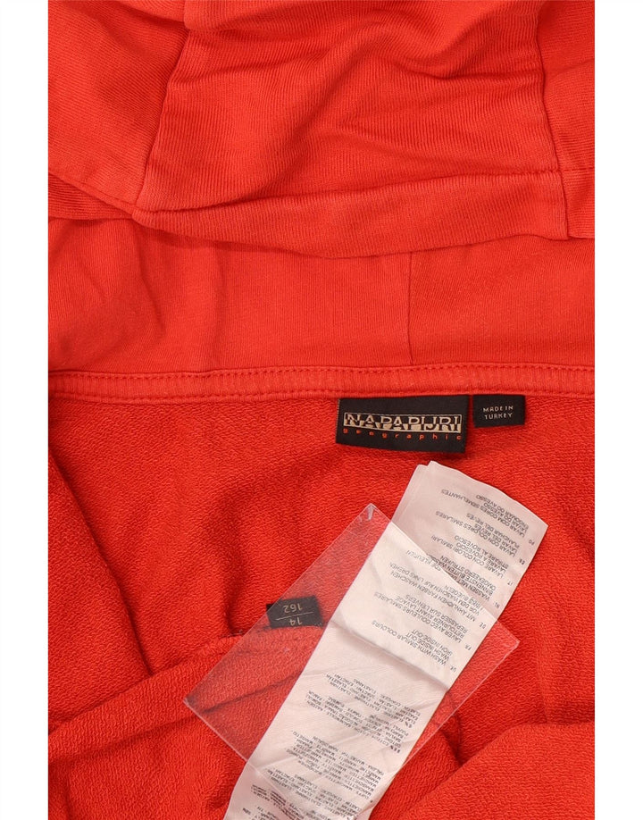Suéter masculino com capuz e zíper NAPAPIJRI 13-14 anos algodão vermelho