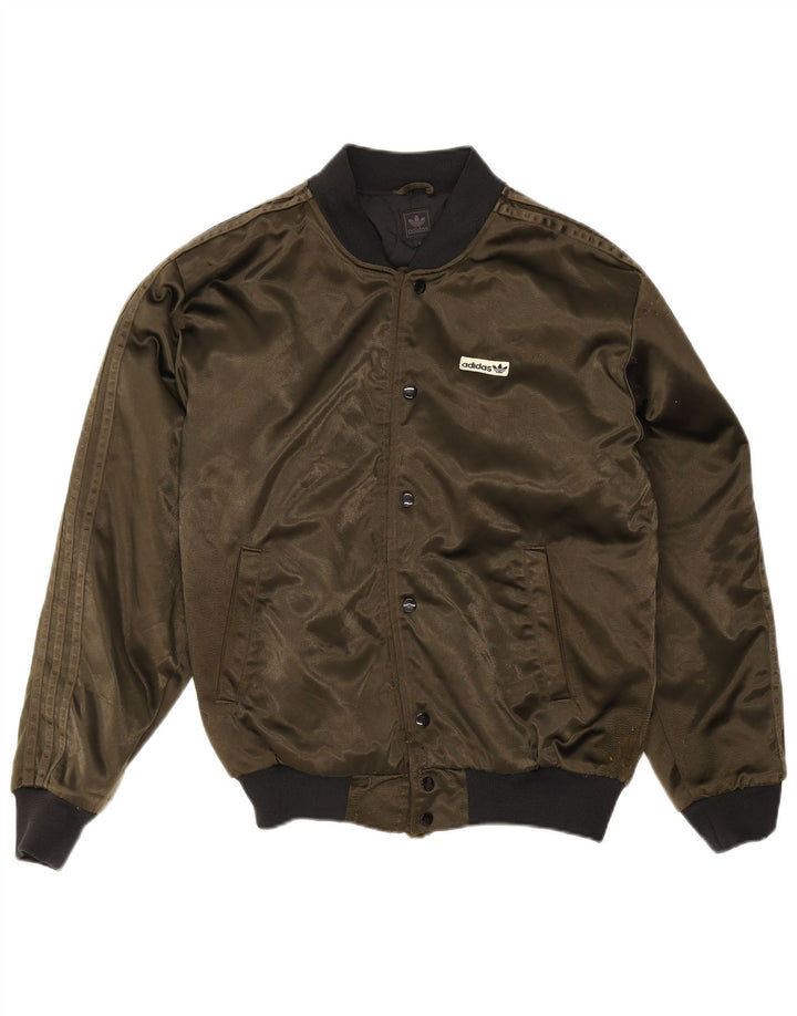 Adidas Mens Varsity Jacket UK 36 Pequeno Cáqui Poliamida