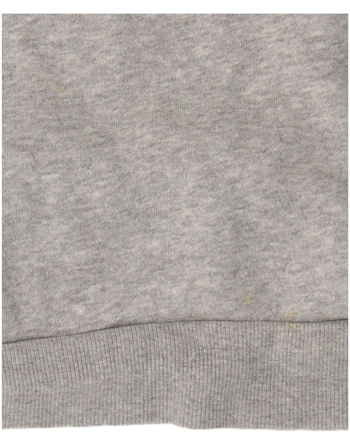 ADIDAS Meninos Graphic Hoodie Jumper 13-14 Anos Cinza Algodão