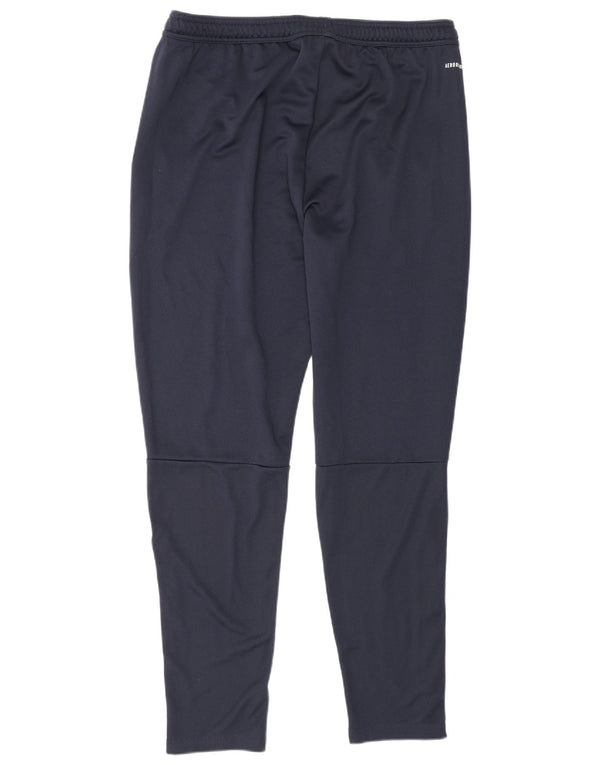 Calça de treino masculina Adidas UK 48/50 XL azul marinho poliéster esportivo
