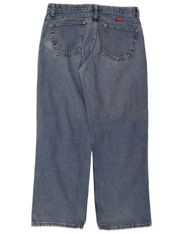 Wrangler Boys Straight Jeans 13-14 Anos W30 L27 Azul Algodão