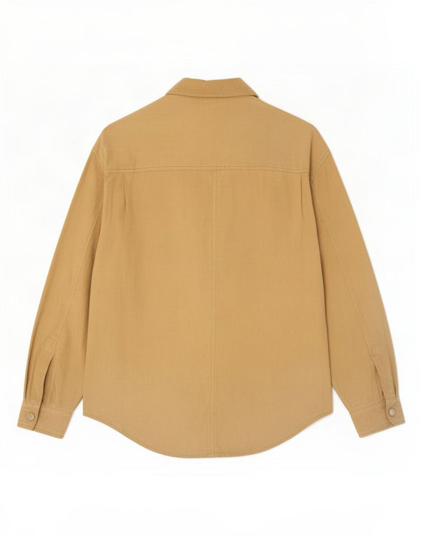 Camisa feminina vintage de camurça IT 42 bege médio