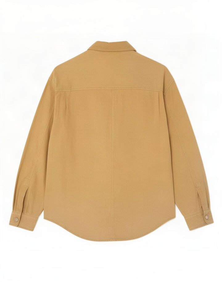 Camisa feminina vintage de camurça IT 42 bege médio