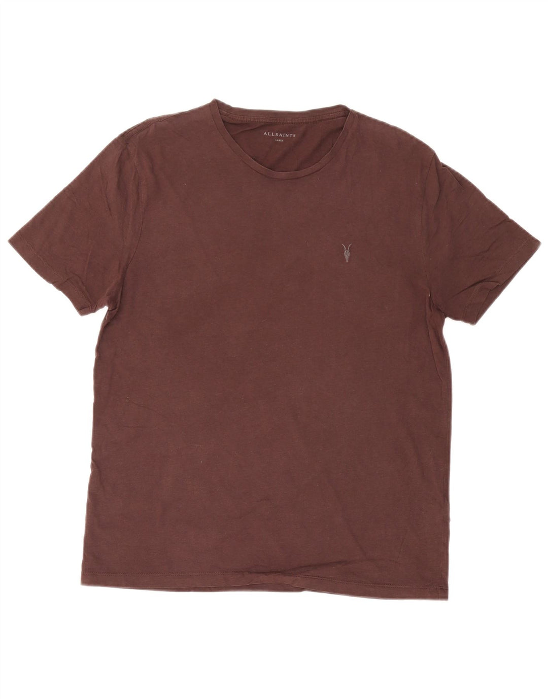 Camiseta masculina ALL SAINTS grande algodão Borgonha