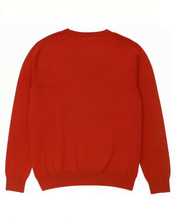 Suéter masculino Marks & Spencer com decote em V XL de algodão vermelho