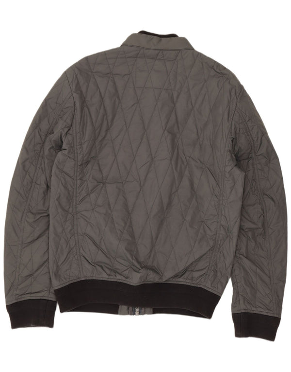 Jaqueta masculina acolchoada Replay UK 40 grande cinza Colourblock poliamida