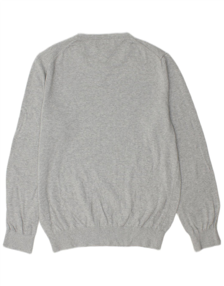 Suéter masculino TOMMY HILFIGER com gola redonda cinza médio