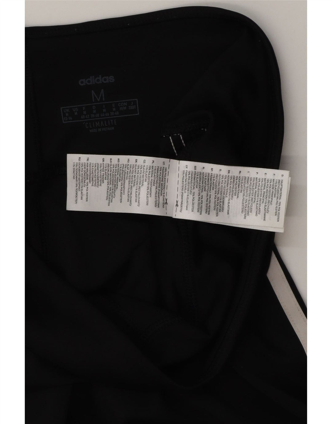 Adidas Womens Climalite Capri Leggings UK 12/14 Médio Preto Poliéster