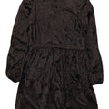 Vestido feminino Asos manga comprida linha A UK 8 pequeno poliéster preto