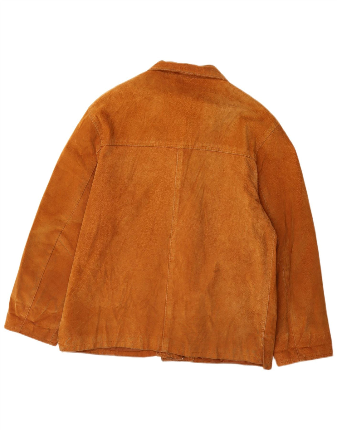 Jaqueta feminina VINTAGE de camurça Reino Unido 14 couro marrom médio