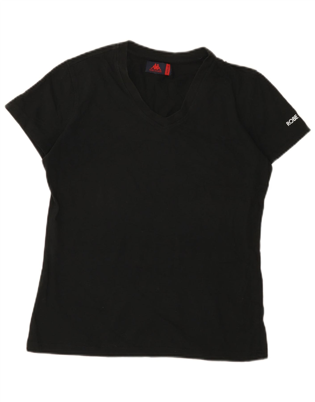 Camiseta feminina Kappa UK 12 algodão preto médio