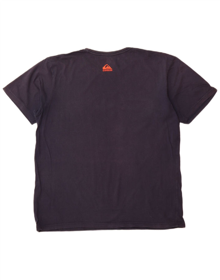 Camiseta masculina com estampa regular QUIKSILVER XL azul marinho algodão