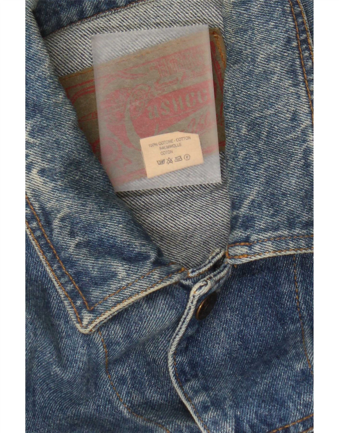 Jaqueta jeans masculina Cassuci UK 42 XL algodão azul