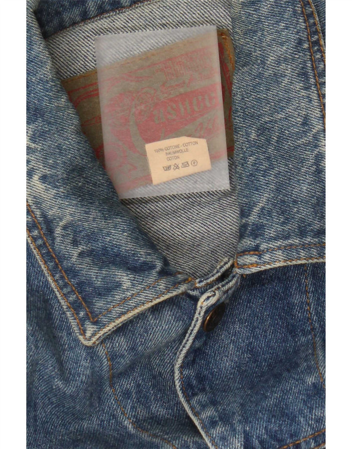 Jaqueta jeans masculina Cassuci UK 42 XL algodão azul