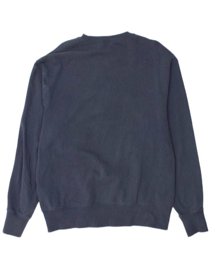 ADIDAS Mens Sweatshirt Jumper Médio Azul Marinho Algodão