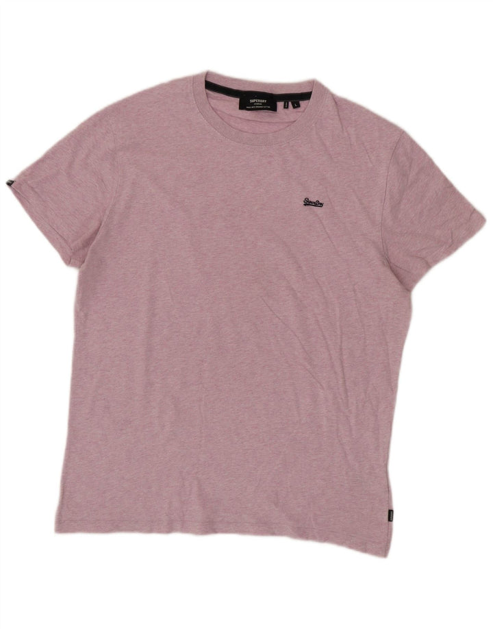 Camiseta masculina SUPERDRY grande algodão manchado rosa