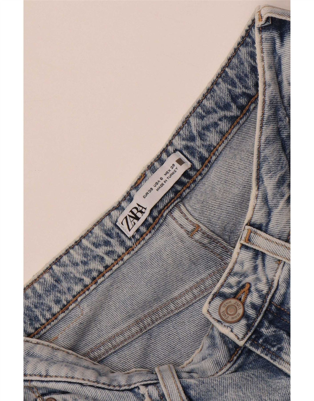 Zara Jeans Slim Feminino EU 38 Pequeno W28 L34 Azul