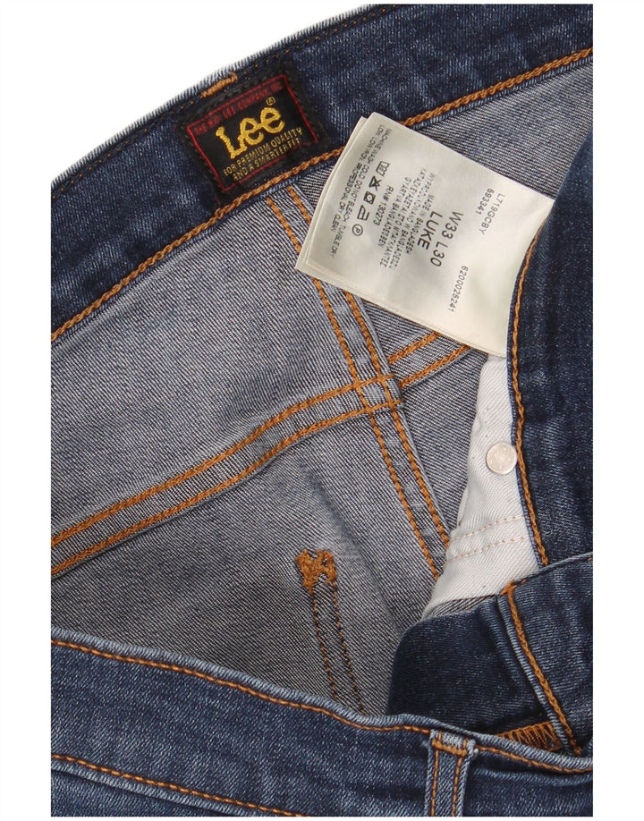 LEE Womens Luke Skinny Jeans W33 L30 Azul Algodão