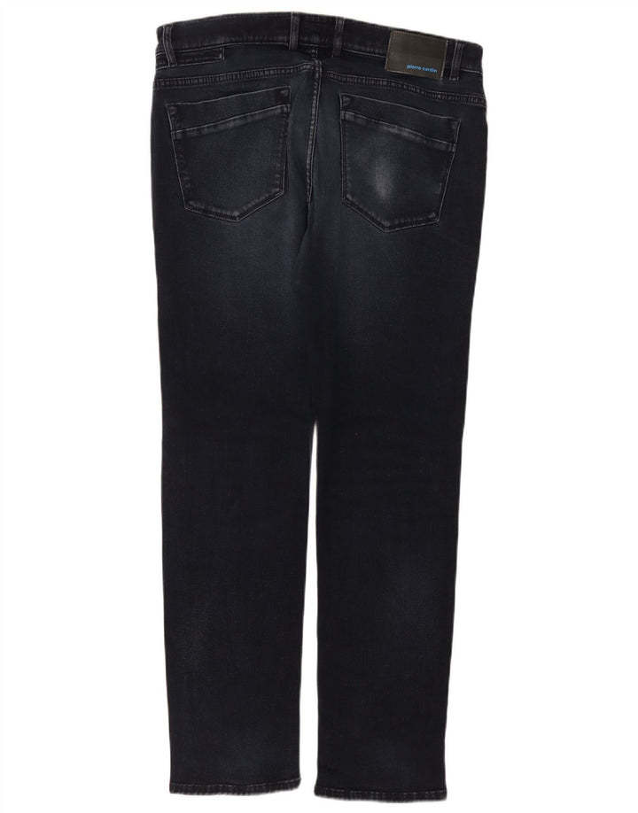 Pierre Cardin Mens Slim Jeans W35 L32 Azul Marinho Algodão