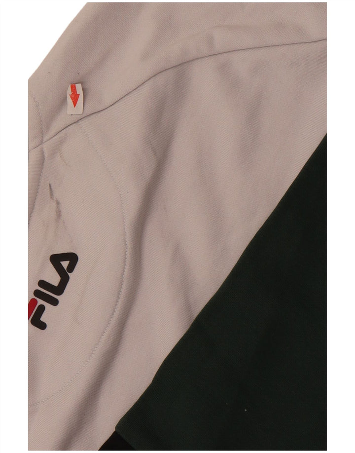 Fila moletom gráfico masculino jumper XL verde colorblock