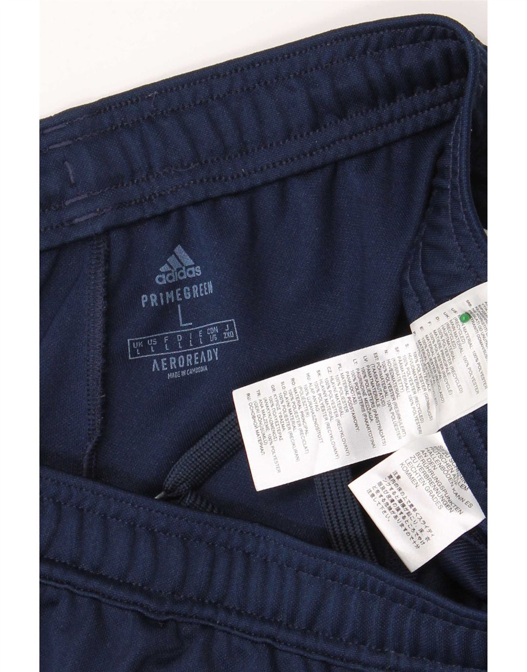 Calça de treino masculina Adidas Aeroready grande poliéster azul marinho