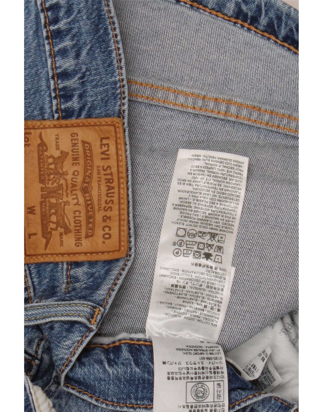 Levi's Mens Slim Jeans W36 L28 Azul Algodão