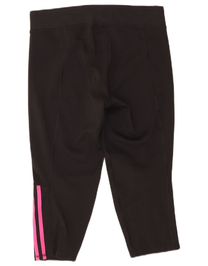 ADIDAS Calça Capri Feminina UK 16/18 Grande Poliéster Preto