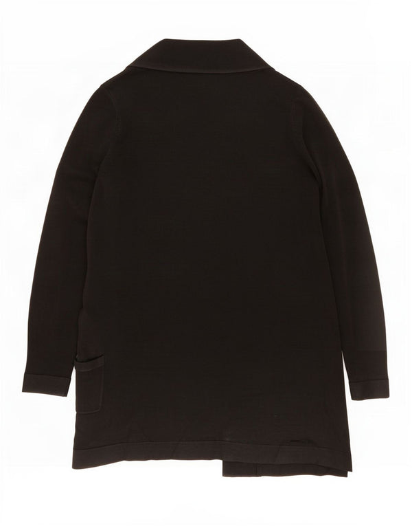 Marks & Spencer Suéter feminino Longline Open Cardigan Reino Unido 12 Médio Preto