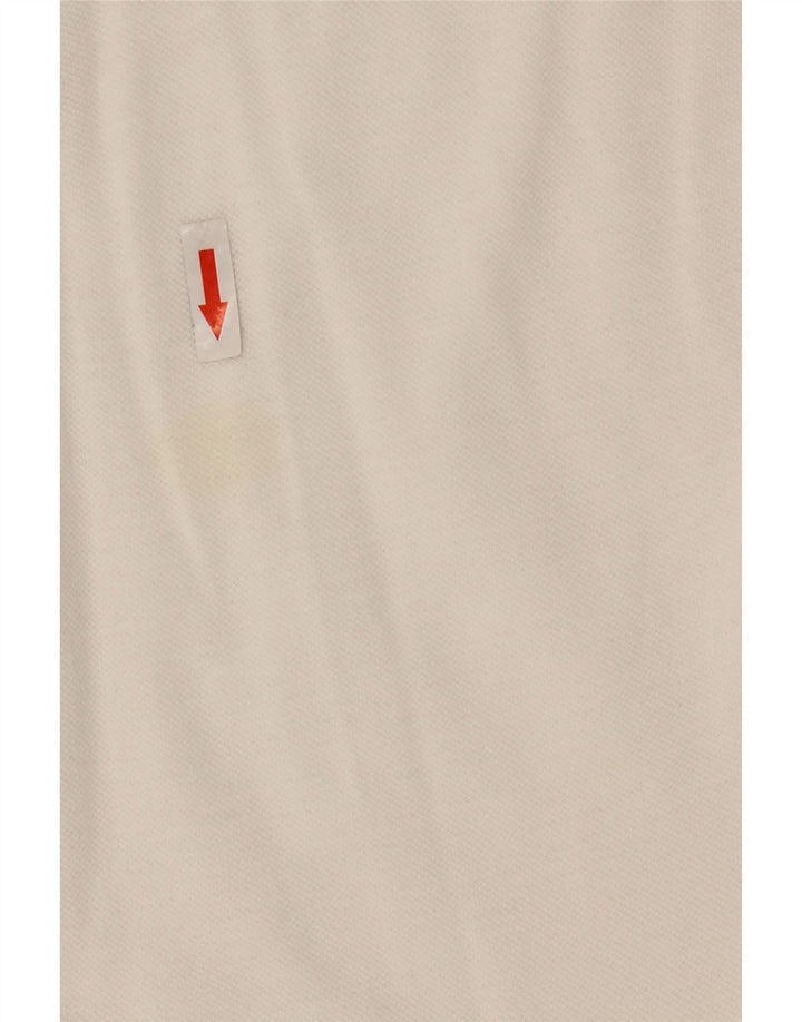 Adidas Womens Polo Shirt UK 12 Médio Algodão Branco