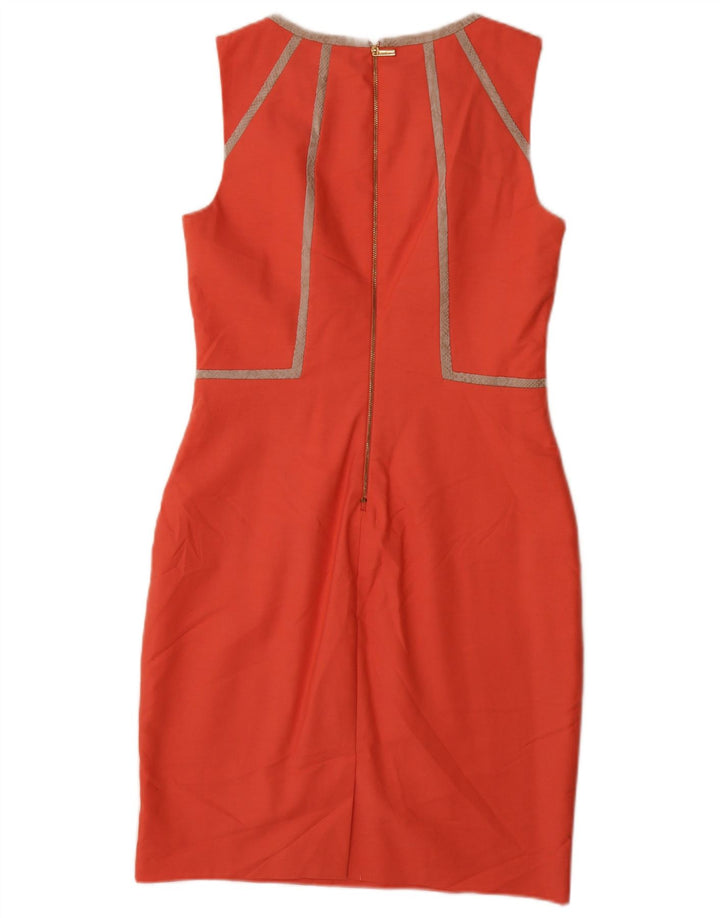 Vestido feminino Calvin Klein sem mangas com bainha US 6 médio laranja