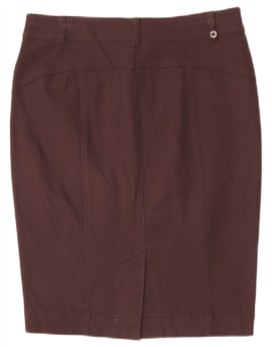 Saia lápis feminina Penny Black W26 pequena marrom