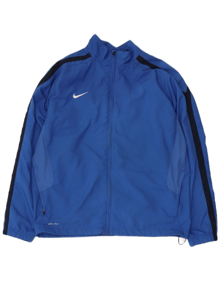 Nike Mens Treino Top Jacket XL Azul Colorblock Poliéster Esportes