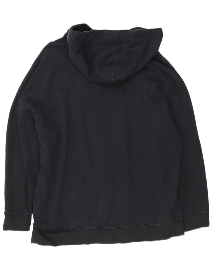 All Saints moletom com capuz masculino grande algodão preto