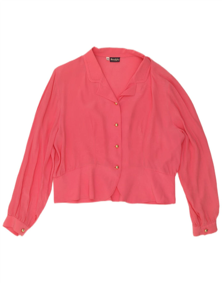 Blusa feminina Nostalghia IT 45 grande seda rosa
