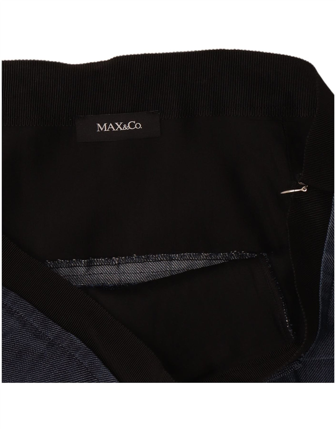 Max&Co. Saia Peplum Feminina Grande W32 Viscose Azul Marinho