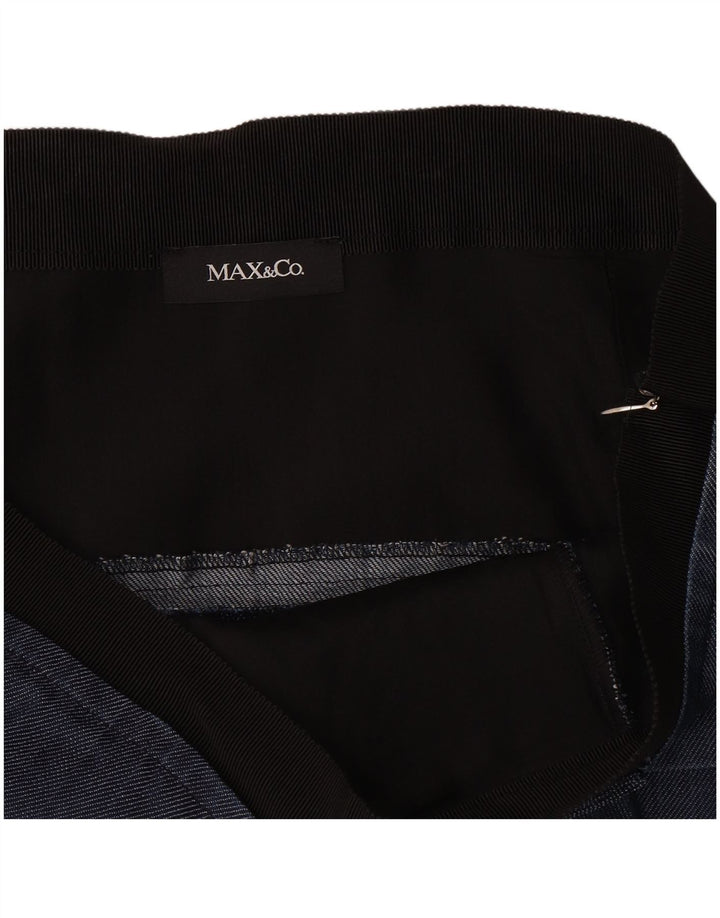 Max&Co. Saia Peplum Feminina Grande W32 Viscose Azul Marinho
