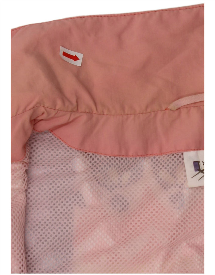 Jaqueta feminina VINTAGE sem mangas para treino UK 20 2XL rosa geométrico