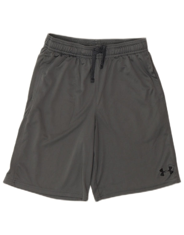 Shorts esportivos Under Armour Boys Heat Gear 9-10 anos cinza médio