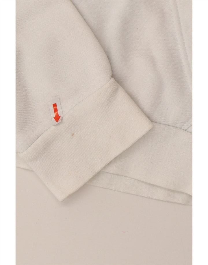 Adidas Mens Hoodie Jumper Pequeno Algodão Branco