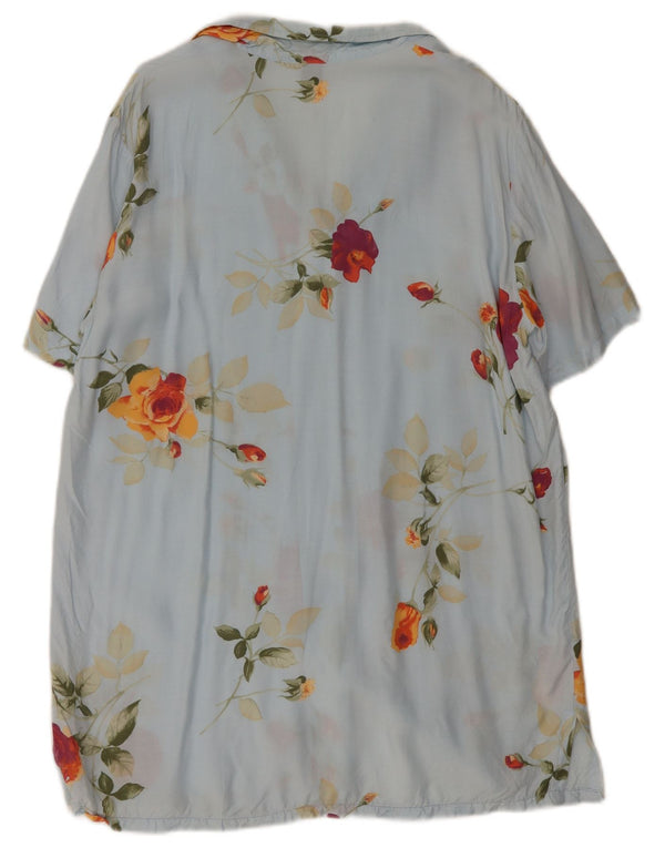 Vestido camisa feminino de mangas curtas Colmar UK 18 XL azul floral
